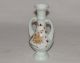 Vintage Fine Porcelain Vase Enamel Hand Painted Flowers & Foliage Vases photo 4