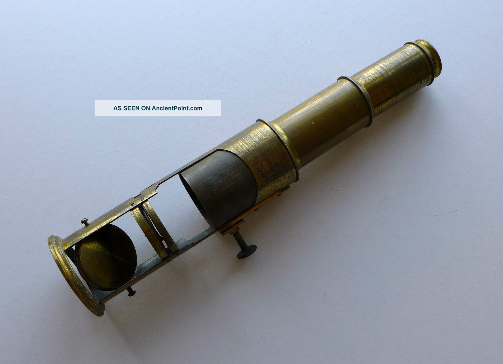 An Antique Victorian English Cylinder Microscope Scientific Brass Other photo