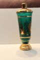 Vintage Green Glass Asian Drink Shaker Gold Decorations Marked With A Gold S Glasses & Cups photo 11