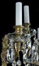 Pair Of Antique Sconces Brass Bronze Vintage Crystal Glass Regency Empire Period Chandeliers, Fixtures, Sconces photo 3