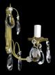 Pair Of Antique Sconces Brass Bronze Vintage Crystal Glass Regency Empire Petite Chandeliers, Fixtures, Sconces photo 2