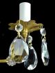 Pair Of Antique Sconces Brass Bronze Vintage Crystal Glass Regency Empire Petite Chandeliers, Fixtures, Sconces photo 3