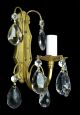 Pair Of Antique Sconces Brass Bronze Vintage Crystal Glass Regency Empire Petite Chandeliers, Fixtures, Sconces photo 4
