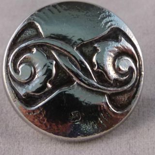A Liberty & Co Silver Arts & Crafts Button By Archibald Knox.  1906. photo