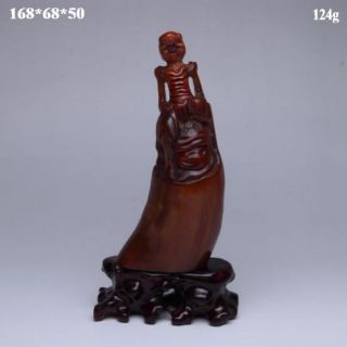 Chinese 100% Ox Horn Hand Carved Jiao Cup Nr/3 photo