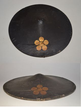 Japanese Edo Antique Jingasa Samurai Hat photo