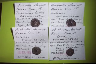 Collection Ancient Roman Coins Goddess Old Silver Artifact Treasure Antique photo