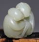 100% Natural Nephrite Hetian Jade Carved Big Monkey And Little Monkey Statue Other photo 5