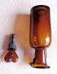 Antique German Drop Opium Anaesthesia Medical Amber Glass Bottle L - H 20ml Size 1 Other photo 6