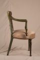 Pair Of Adams Style Painted Regency Neoclassical Antique 19th Century Arm Chairs 1800-1899 photo 9