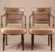 Pair Of Adams Style Painted Regency Neoclassical Antique 19th Century Arm Chairs 1800-1899 photo 1