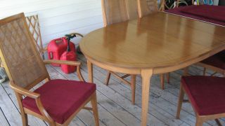 Mid Century Modern 1960s Contemporary Dining Room Table& Six Chairs photo
