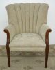 Gorgeous Vintage Wingback Arm Chair Designer Fabric Tufted Decorative Nails Post-1950 photo 11