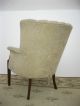 Gorgeous Vintage Wingback Arm Chair Designer Fabric Tufted Decorative Nails Post-1950 photo 4