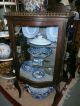 Elegant Antique French Curved Glass Curio Cabinet Petite European Other photo 1