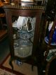 Elegant Antique French Curved Glass Curio Cabinet Petite European Other photo 3