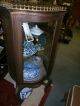 Elegant Antique French Curved Glass Curio Cabinet Petite European Other photo 4