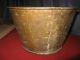 Antique Brass Pail Bucket Waste Paper Basket Bin Fireplace Pot Hearth Kettle Metalware photo 6