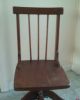 Antique Childs Wooden School Chair Cast Iron Swivel Adjustable Height 1900-1950 photo 3