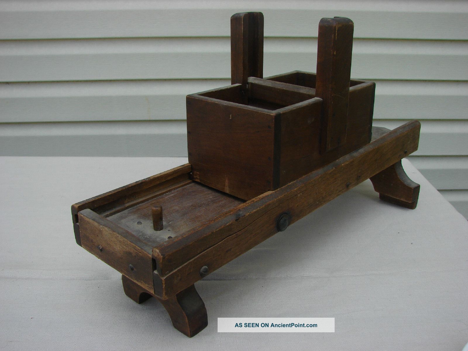 Antique 1800 ' S Wooden Cabbage Kraut Cutter Slicer Primitive Kitchen Decor 21.  5 
