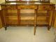 Exquisite Vintage Burl Wood Buffet W/ Mirror Sideboard Credenza Onlays Carvings Post-1950 photo 10