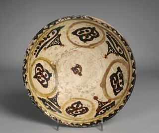 Early Persian Islamic Pottery Bowl/ Iran 10th - 12th Century/ Calligraphic Ceramic photo