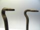 Antique Wrought Iron Metal Claw Foot Serpent Snake Reptile Fireplace Andirons Nr Fireplaces & Mantels photo 5