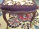 Wow Charming Antique French Needlepoint Chair With Matching Ottoman 1900-1950 photo 9
