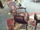 Wow Charming Antique French Needlepoint Chair With Matching Ottoman 1900-1950 photo 2