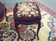 Wow Charming Antique French Needlepoint Chair With Matching Ottoman 1900-1950 photo 5