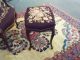 Wow Charming Antique French Needlepoint Chair With Matching Ottoman 1900-1950 photo 7