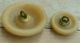 2 Victorian Glass Button Tan Gold Luster Pink Lt Blue Mother Daughter Sm Med Buttons photo 4