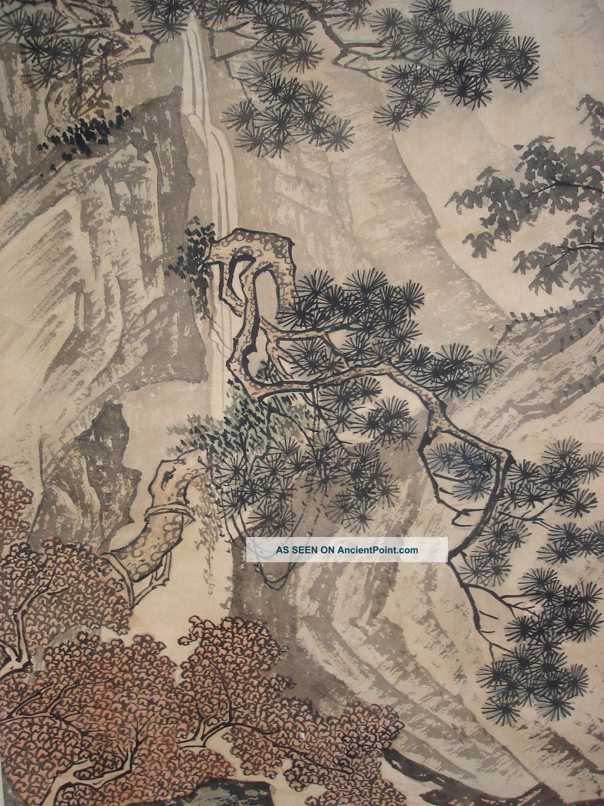 Chinese Painting Hanging Scroll With Landscape & Figure Paintings & Scrolls photo