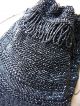 Antique Crochet Iridescent Black Silver Chain Drawstring Art Deco Flapper Purse Art Deco photo 9