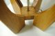 Mid Century Danish Modern Wood Lamp Burlap Shade Panton Era Mid-Century Modernism photo 8