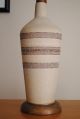 Mid Century Modern 1960s Art Texture Pottery Ceramic Lamp Burlap Shade Mid-Century Modernism photo 5