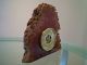 Australian Red Mallee Burl Wood Mantle Barometer Other photo 1