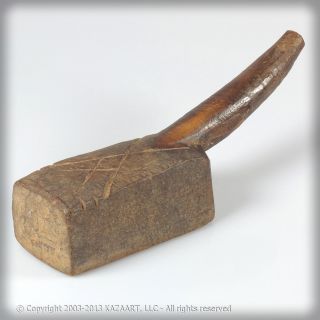 Old Bobo Fing Pounder Tool Wood Burkina Faso Africa photo