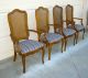 Four Thomasville Blue Gorgeous French Provincial Cane Arm Chairs Diningroom Post-1950 photo 1