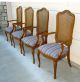 Four Thomasville Blue Gorgeous French Provincial Cane Arm Chairs Diningroom Post-1950 photo 2