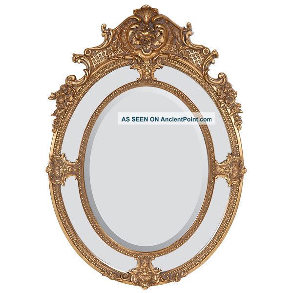 Oval Mirror Gold French Madame Vanity 68 