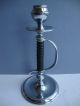 Early 20thc Novelty Chrome Candlestick With Sword Handle Shaft Metalware photo 2