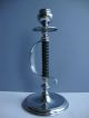 Early 20thc Novelty Chrome Candlestick With Sword Handle Shaft Metalware photo 4