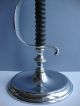 Early 20thc Novelty Chrome Candlestick With Sword Handle Shaft Metalware photo 8