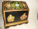 1920s Vintage Old Rare Indian Mughal King And Queen Hand Painted Jewellery Box Middle East photo 3