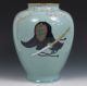 Vtg Large Japanese Kendo Helmet Shinai Sakura Ceramic Vase Samurai Sword Ikebana Vases photo 1