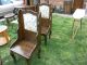 Pair Of Antique Solid Wood Chairs 1900-1950 photo 5