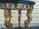 49829 Pair Figural Marble Top Lamp Table Stand S Post-1950 photo 4