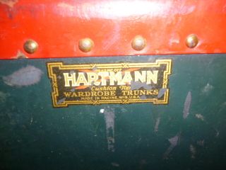 Antique Hartman Steamer Wardrobe Trunk Luggage Chest Steampunk Storage Steampunk photo