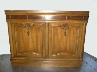 Vintage Mid Century Modern Solid Wood Entry Table Server Credenza photo